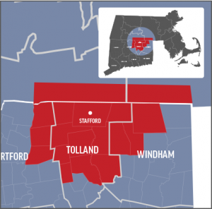 Stafford Mechanical service area map