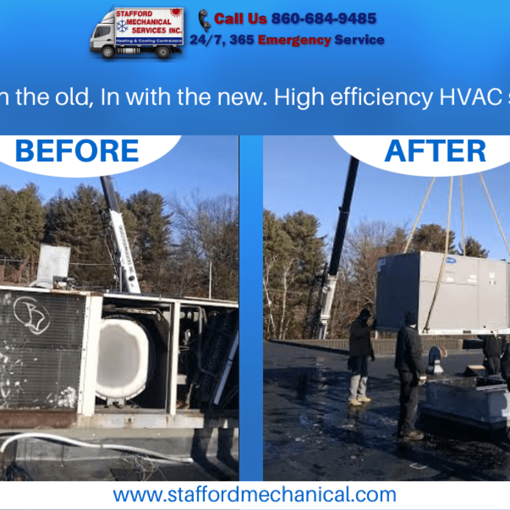 Before and after HVAC unit promotion