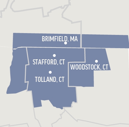 Stafford Mechanical service area map