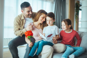 Family Enjoying Quality Time in Cozy Living Room